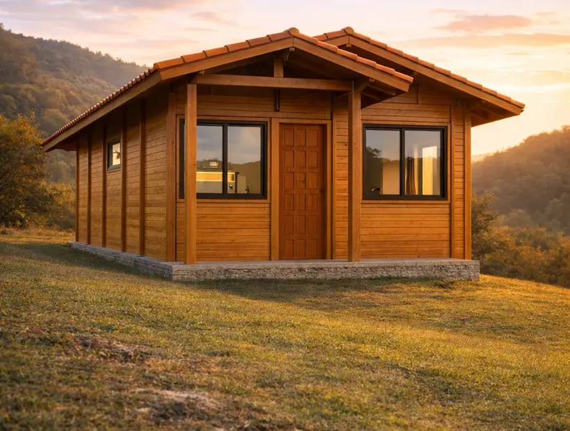 Casa de madeira para montanha: aconchego, vista e implantação