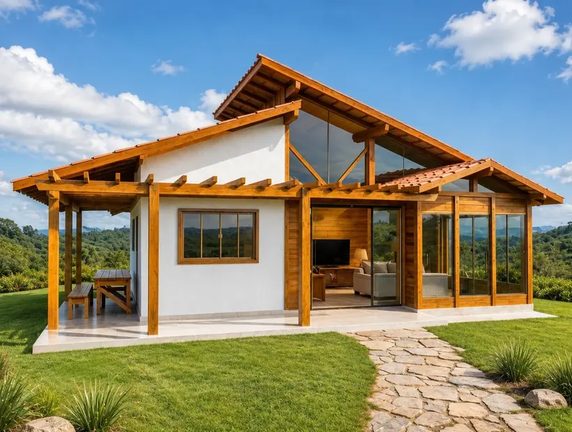Como a manutenção preserva a beleza da casa de madeira