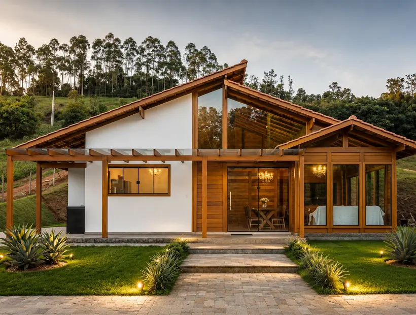 Garapa na casa de madeira: visual, presença e padrão premium