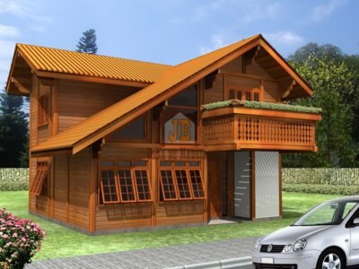 Casa de Madeira - Cumuruxatiba BA - 166,96 m²