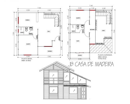 Casa de Madeira Duplex – Venda Nova do Imigrante ES – 93 m²