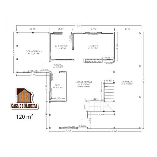 Duplex Madeira de Lei - Casa de Madeira - Mucuri BA - 120 m²