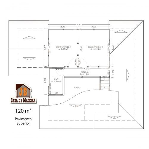 Duplex Madeira de Lei - Casa de Madeira - Mucuri BA - 120 m²